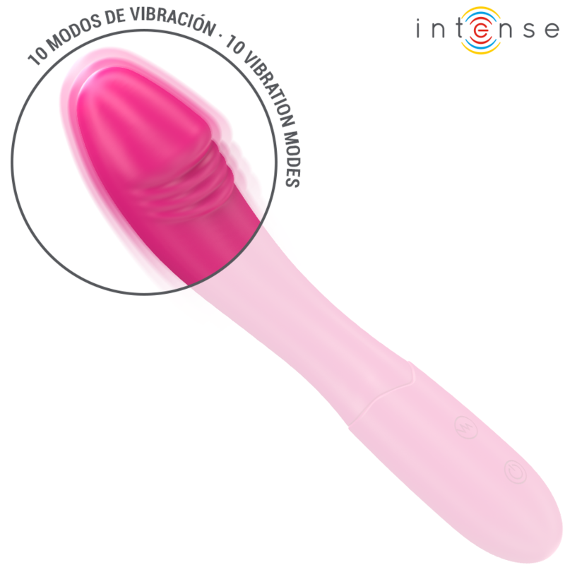 INTENSE - BELINDA VIBRATORE  FLESSIBILE 10 VIBRAZIONI 19 CM ROSA