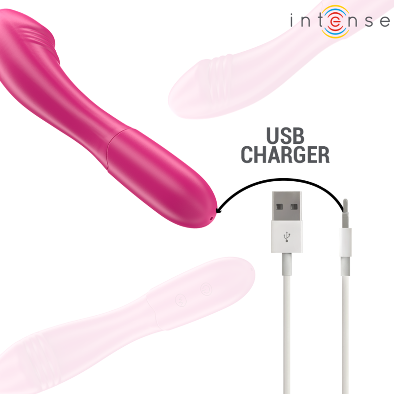 INTENSE - BELINDA VIBRATORE  FLESSIBILE 10 VIBRAZIONI 19 CM ROSA