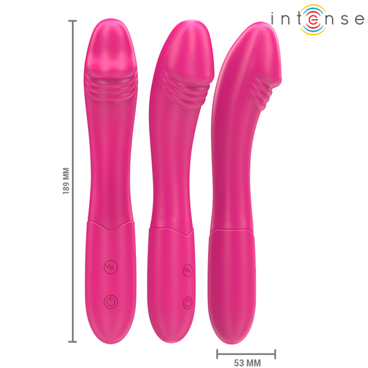 INTENSE - BELINDA VIBRATORE  FLESSIBILE 10 VIBRAZIONI 19 CM ROSA