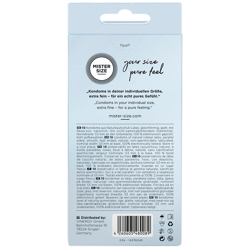 MISTER SIZE - PRESERVATIVI TAGLIA M 53 MM (10 UNITÀ)