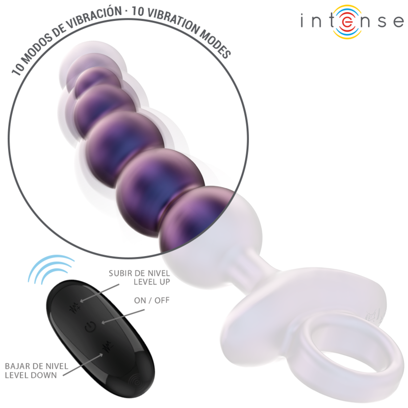 INTENSE - TITO MODELLO 3  PLUG ANALE VIBRANTE  CON TELECOMANDO