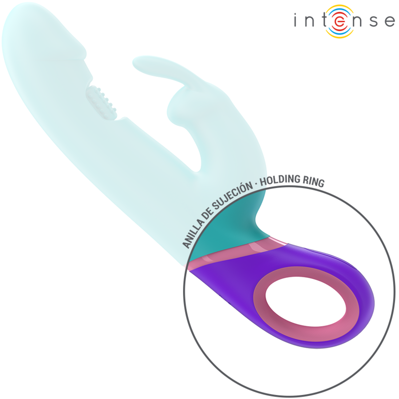 INTENSE - MONICA VIBRATORE  CON RABBIT E STIMOLATORE ROTANTE PUNTO G BLU