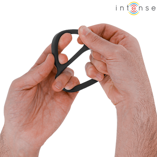 INTENSE - BOBBY ANELLO DOPPIO PER PENE IN SILICONE NERO