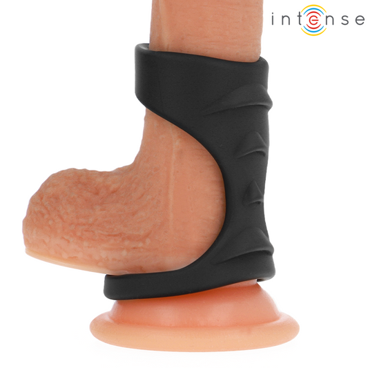 INTENSE - THEO MODELLO 3 ANELLO  DOPPIO IN SILICONE NERO 