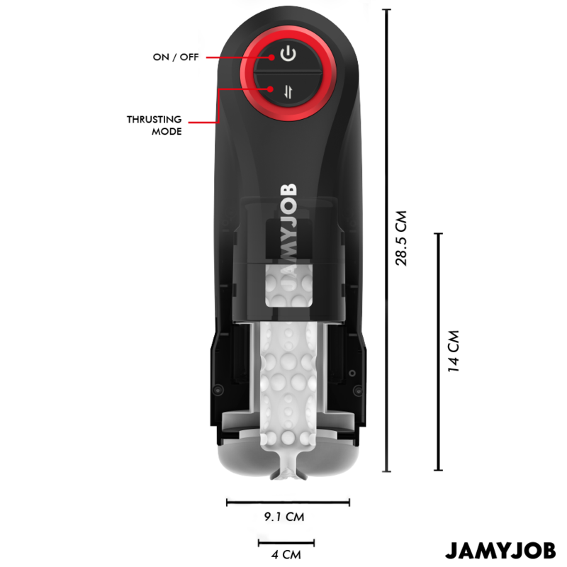 JAMYJOB - GRAVITY MASTURBATORE CON VAGINA AUTOMATICO 
CON 5 MODALITÀ DI SPINTA ED EFFETTO SONORO
