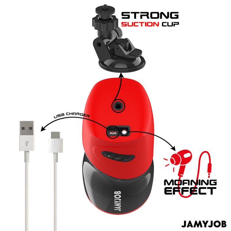 JAMYJOB - XPEED MASTURBATORE AUTOMATICO CON VAGINA   5 MODALITÀ DI SPINTA ED EFFETTO SONORO
