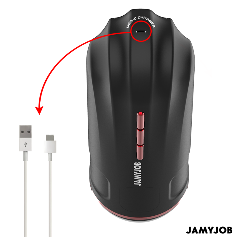 JAMYJOB - MEGABITE MASTURBATORE AUTOMATICO CON 5 MODALITÀ DI ASPIRAZIONE E VIBRAZIONE