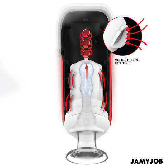 JAMYJOB - BLAZE MASTURBATORE AUTOMATICO CON BOCCA 5 MODALITÀ DI ASPIRAZIONE E VIBRAZIONE