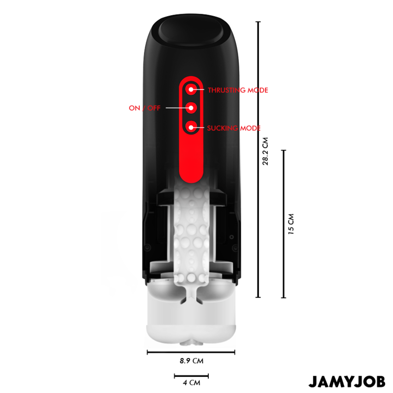 JAMYJOB - PHANTOM MASTURBATORE AUTOMATICO CON VAGINA  5 MODALITÀ DI ASPIRAZIONE E SPINTA