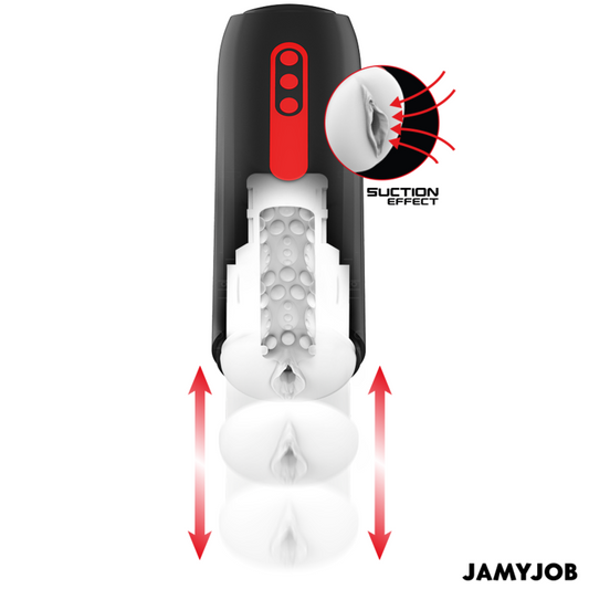 JAMYJOB - PHANTOM MASTURBATORE AUTOMATICO CON VAGINA  5 MODALITÀ DI ASPIRAZIONE E SPINTA