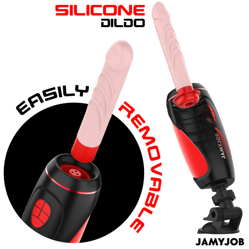 JAMYJOB - PYSTON MASTURBATORE AUTOMATICO CON DILDO PLUG IN RICARICABILE CON TELECOMANDO