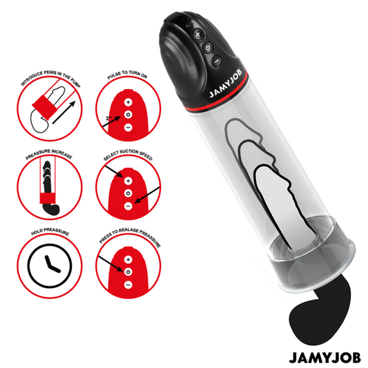 JAMYJOB - XPAND POMPA PER PENE  AUTOMATICA 3 LIVELLI DI ASPIRAZIONE GRIGIA