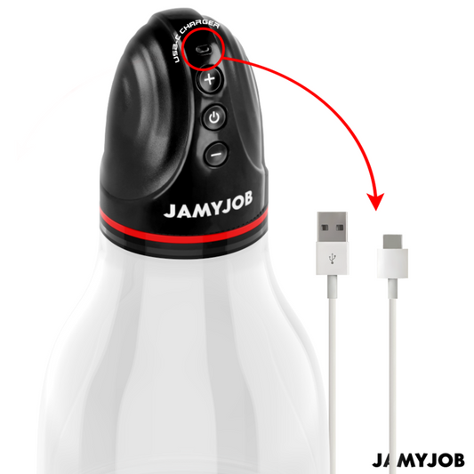 JAMYJOB -  XPAND LITE POMPA PER PENE E TESTICOLI AUTOMATICA 3 LIVELLI DI ASPIRAZIONE GRIGIA