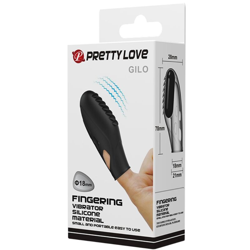 PRETTY LOVE - GILO DITALE VIBRATORE IN SILICONE NERO