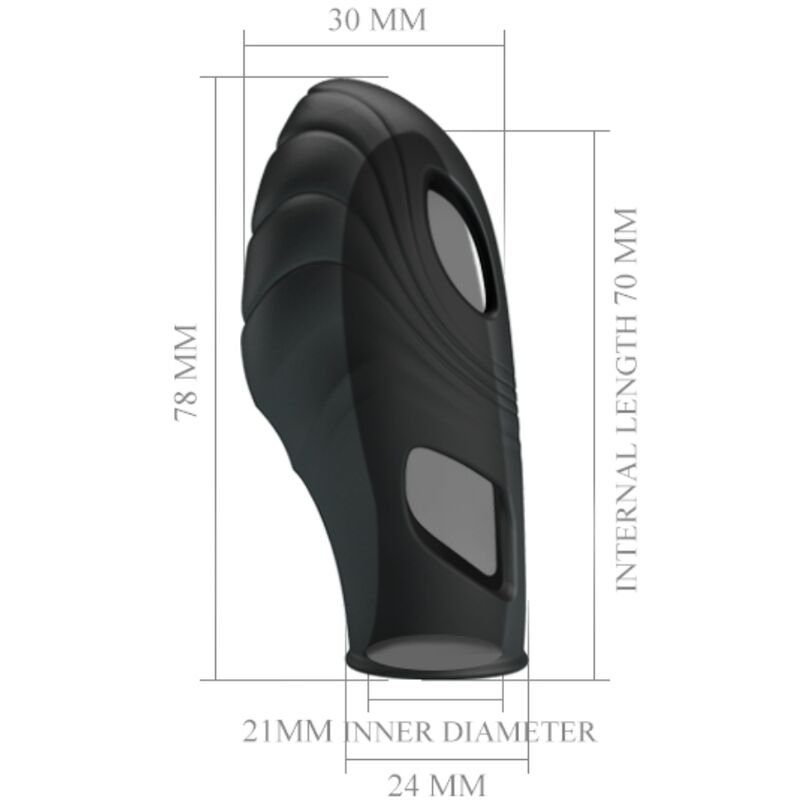 PRETTY LOVE - LICH DITALE VIBRATORE IN SILICONE NERO