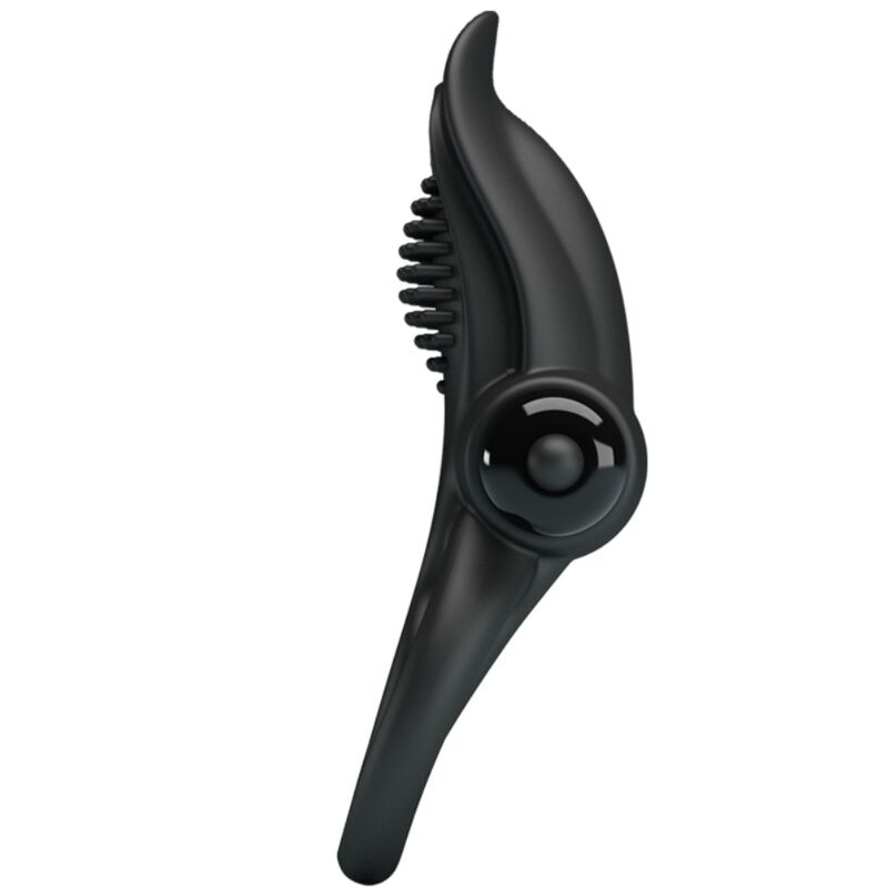 PRETTY LOVE - ANELLO DOPPIO VIBRANTE CON STIMOLATORE CLITORIDEO NERO