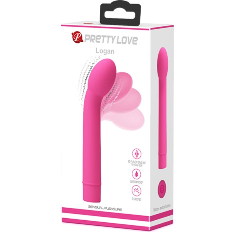 PRETTY LOVE - VIBRATORE LOGAN STIMOLATORE PUNTO G 10 FUNZIONI ROSA