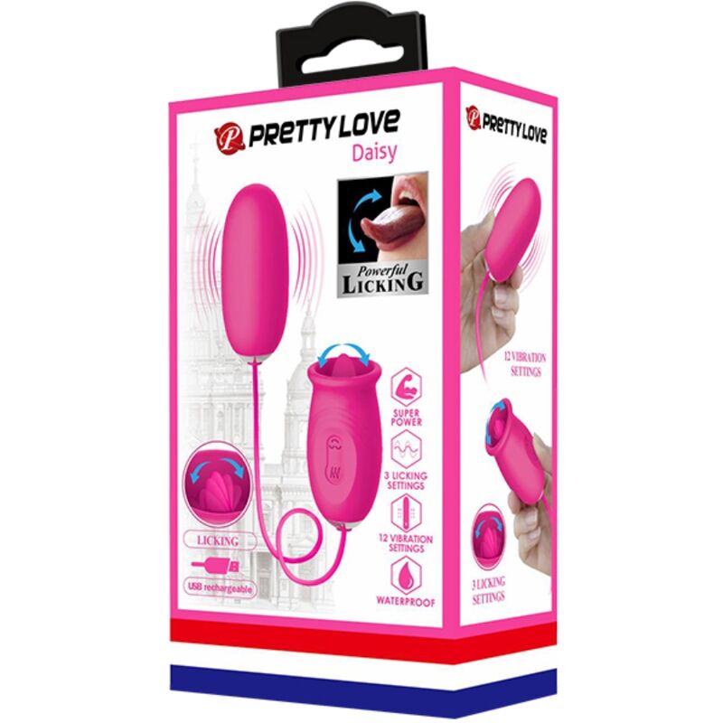 PRETTY LOVE - OVETTO DAISY VIBRANTE CON DOPPIA STIMOLAZIONE ROSA