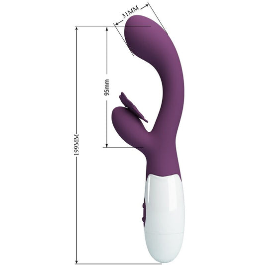 PRETTY LOVE - VIBRATORE CONIGLIO BUTTERFLY KISS E STIMOLATORE PUNTO G VIOLA