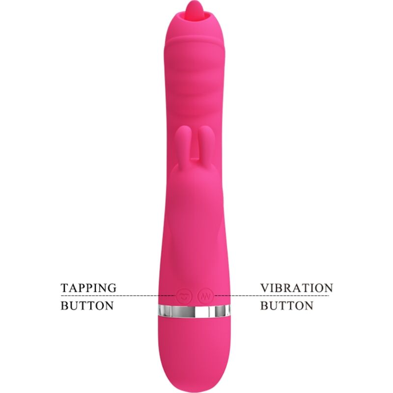 PRETTY LOVE - VIBRATORE PHOENIX MULTIFUNZIONE CON RABBIT ROSA