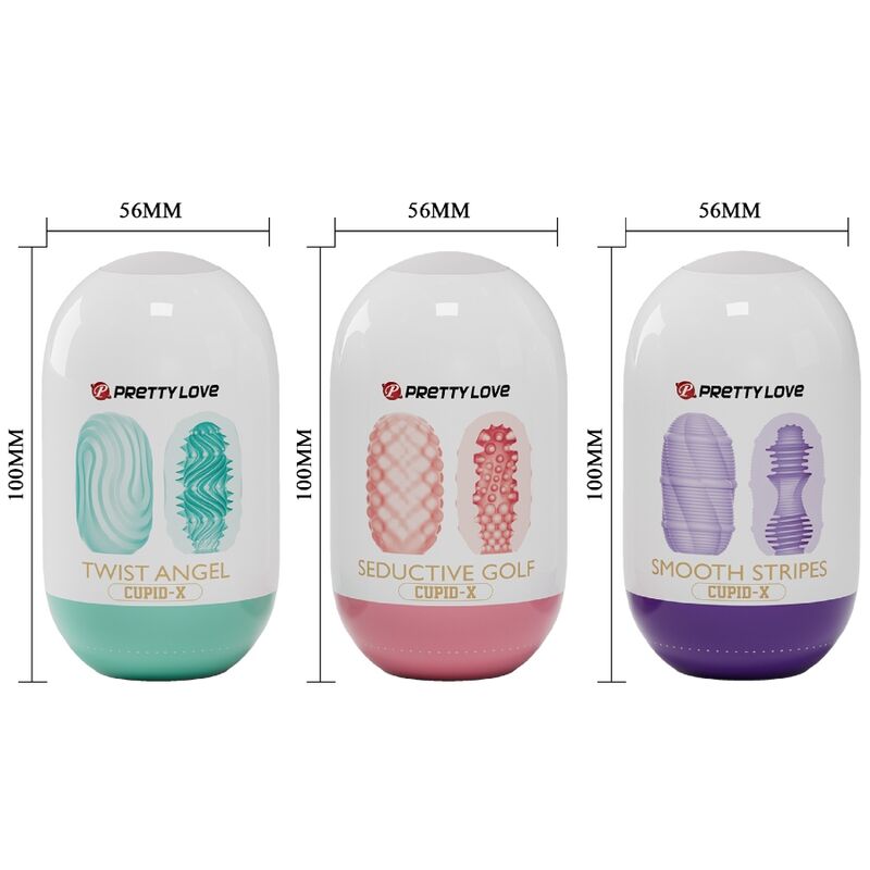PRETTY LOVE - SET OVETTI MASTURBATORI MASCHILI ASSORTITI CUPID 18 PZ