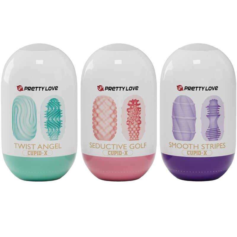 PRETTY LOVE - SET OVETTI MASTURBATORI MASCHILI ASSORTITI CUPID 18 PZ