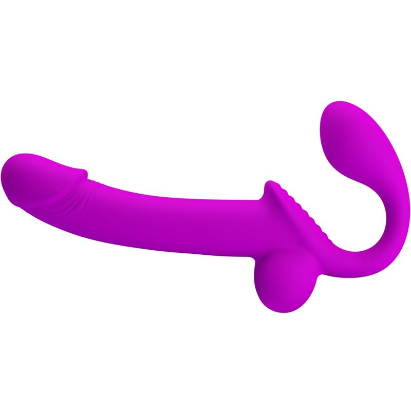 PRETTY LOVE - STRAPLESS STRAP-ON DOPPIO KELPIE CON STIMOLATORE E DILDO SQUIRTING VIOLA
