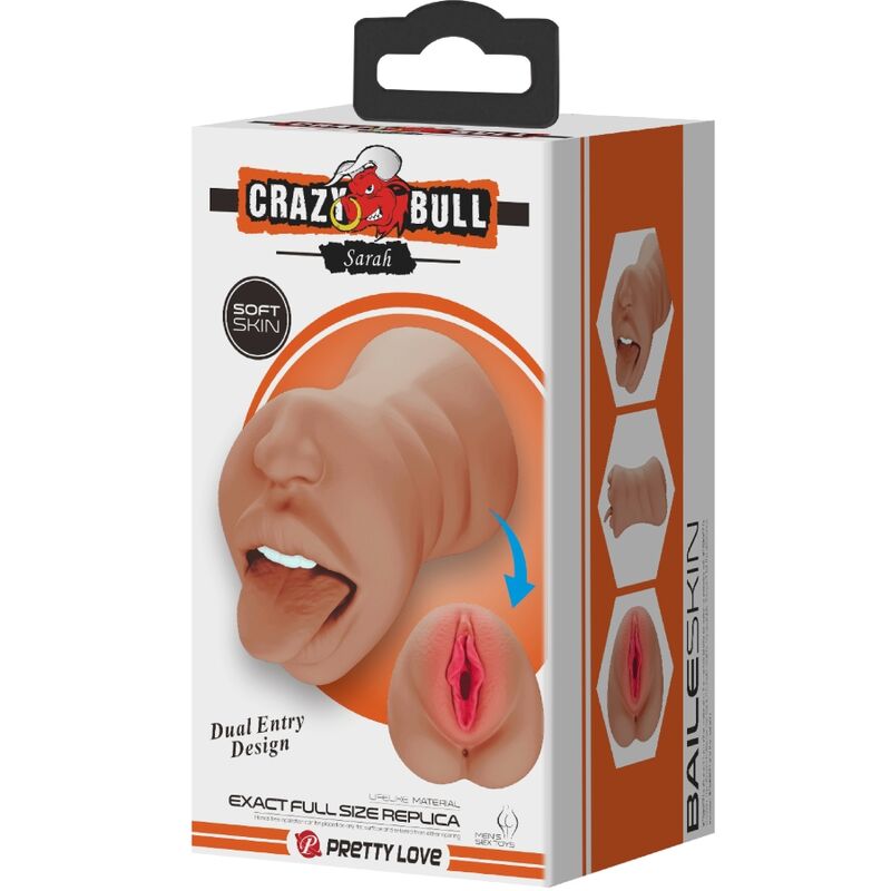 CRAZY BULL - SSARAH MASTURBATORE CON  DOPPIO INGRESSO MULATTO
