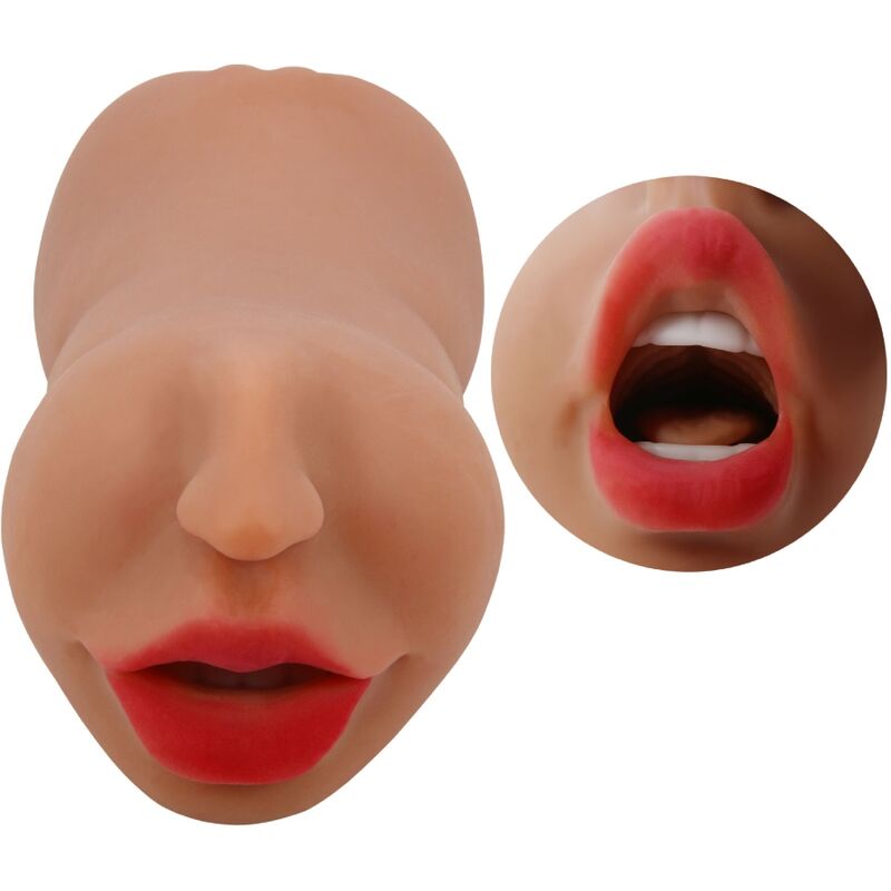 MASTURBATORE REALISTICO DOPPIA ENTRATA, SENSAZIONI INTENSE, DESIGN ERGONOMICO