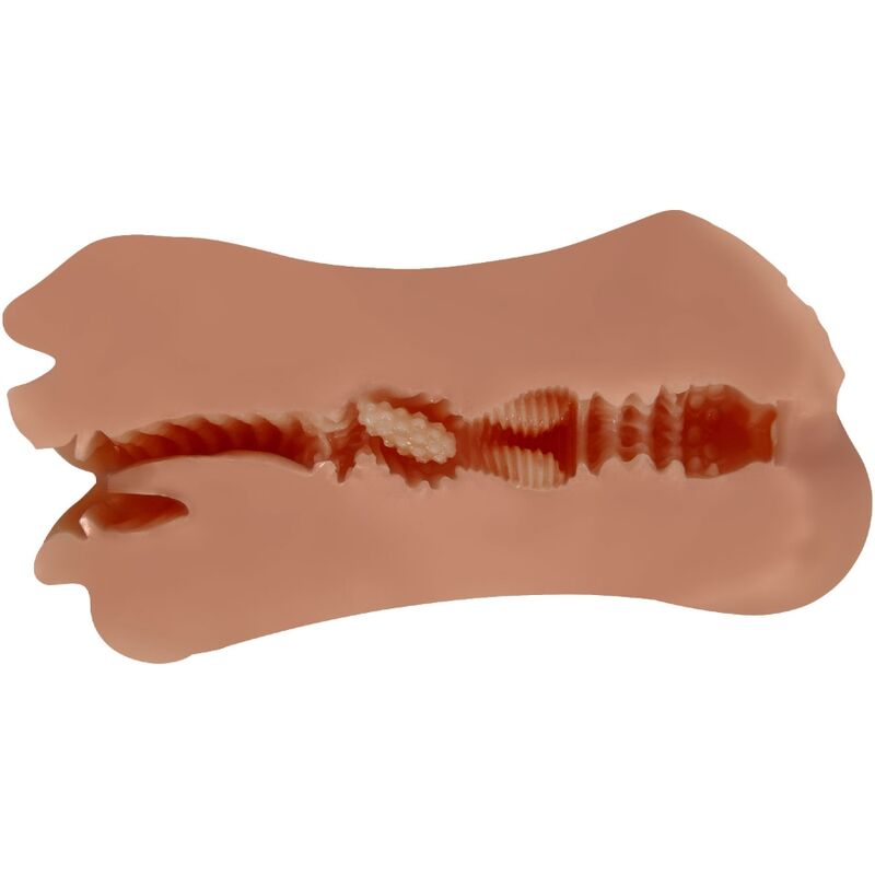 MASTURBATORE REALISTICO DOPPIA ENTRATA, SENSAZIONI INTENSE, DESIGN ERGONOMICO