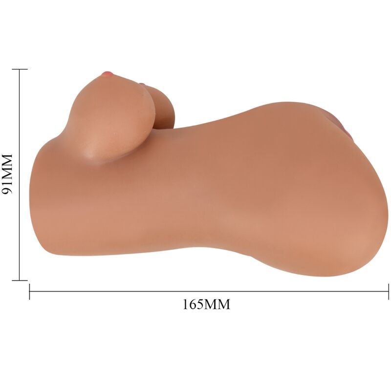 CRAZY BULL - HANNAH BUSTO/TORSO MASTURBATORE REALISTICO CON VAGINA E ANO MULATTO
