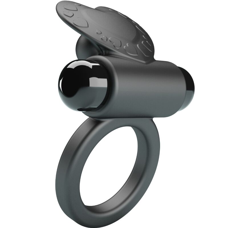 PRETTY LOVE - ANELLO PENE DEBONAIRE VIBRANTE CON RABBIT 10 FUNZIONI NERO