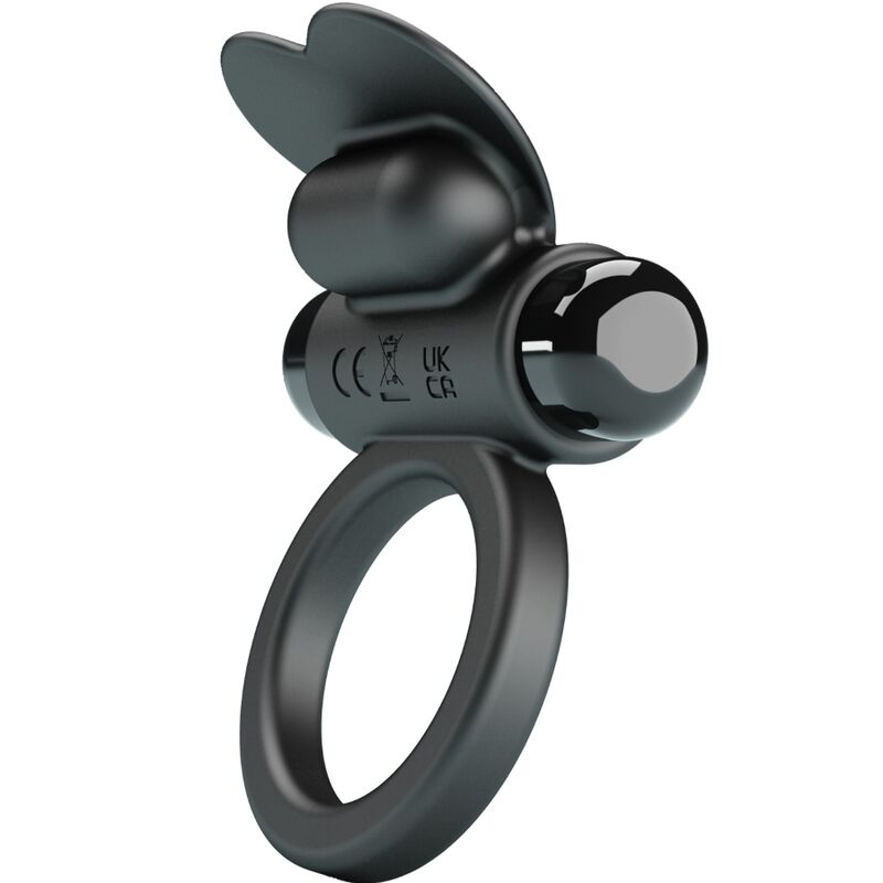 PRETTY LOVE - ANELLO PENE DEBONAIRE VIBRANTE CON RABBIT 10 FUNZIONI NERO