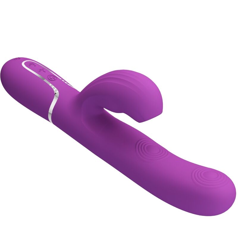 PRETTY LOVE - VIBRATORE PERLITA MULTIFUNZIONE 3 IN 1  CON RABBIT VIOLA