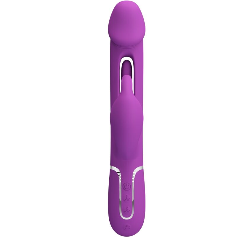 PRETTY LOVE - KAMPAS VIBRATORE MULTIFUNZIONE 3 IN 1  RABBIT VIOLA