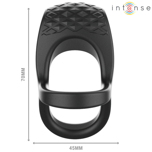 INTENSE - ALEX DOPPIO ANELLO VIBRANTE 10 FUNZIONI NERO