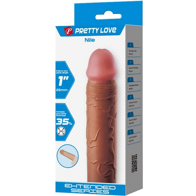 PRETTY LOVE - GUAINA PENE NILE CON PROLUNGA 2,5 CM CARAMEL
