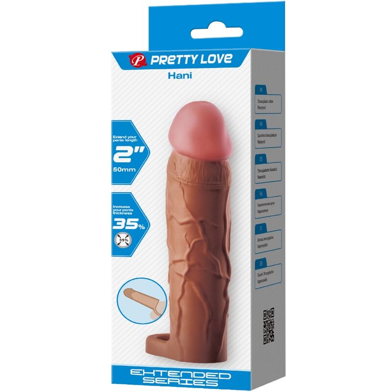 PRETTY LOVE - GUAINA PENE HANI CON PROLUNGA 5 CM CARAMEL