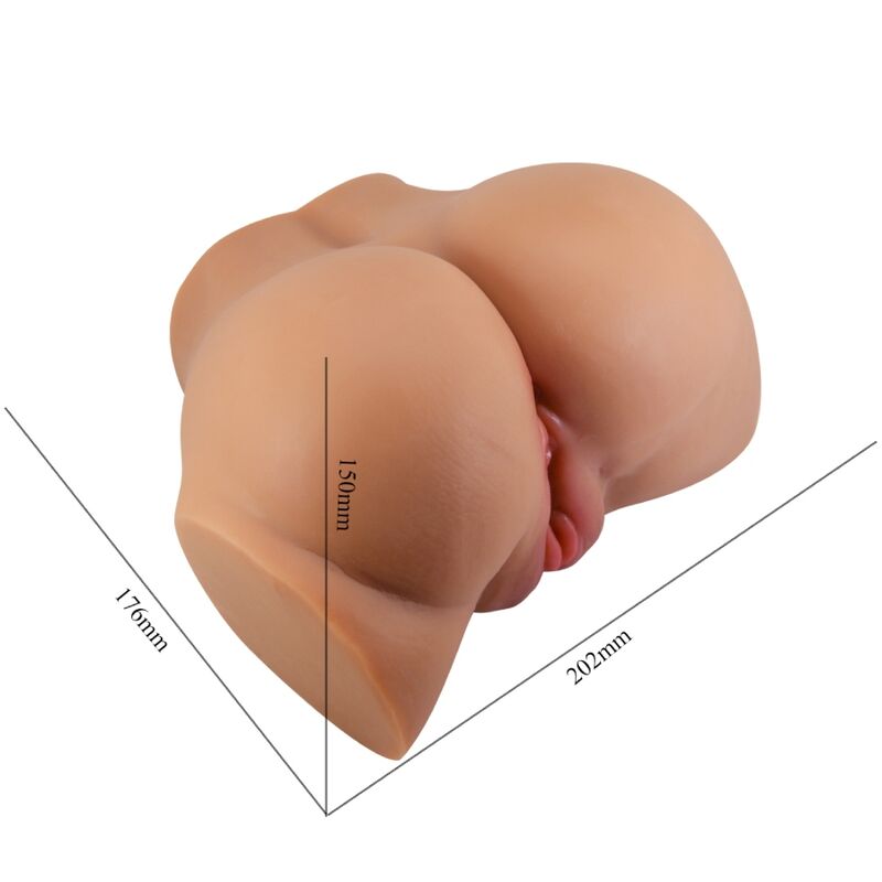 CRAZY BULL - EMILIA CULO MASTURBATORE REALISTICO VIBRANTE CON VAGINA E ANO CARAMEL