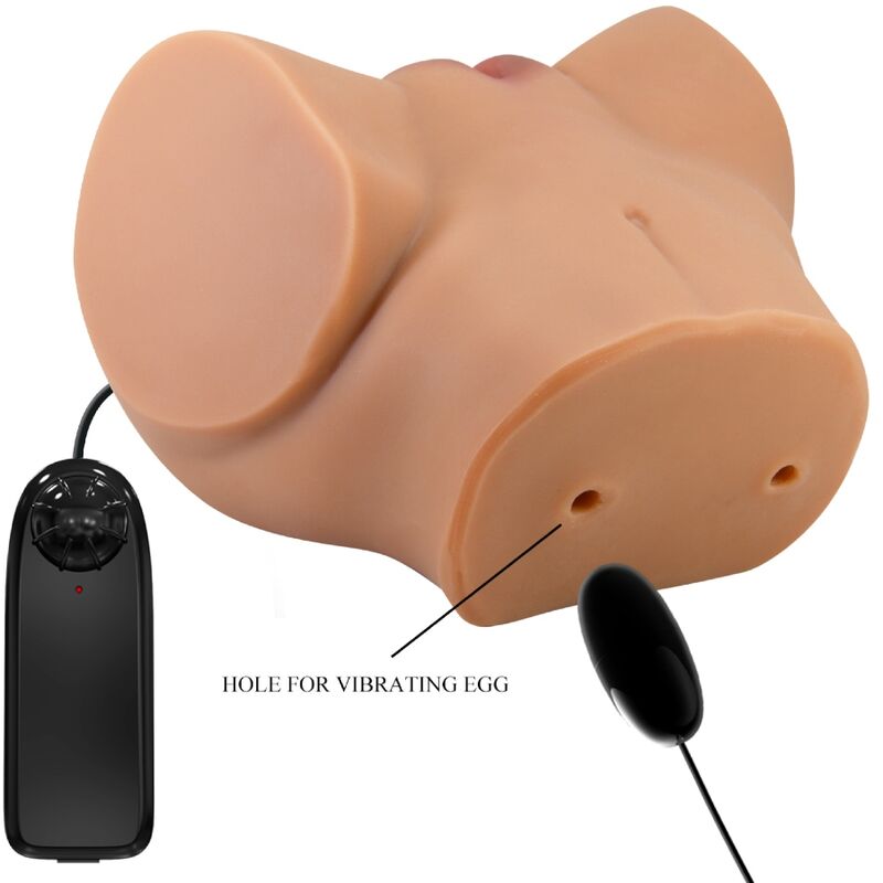 CRAZY BULL -  EMILIA BUSTO/TORSO MASTURBATORE REALISTICO VIBRANTE CON VAGINA E ANO NUDE