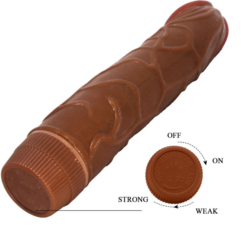 BAILE - BOB DILDO VIBRATORE REALISTICO 22,5 CM MULATTO