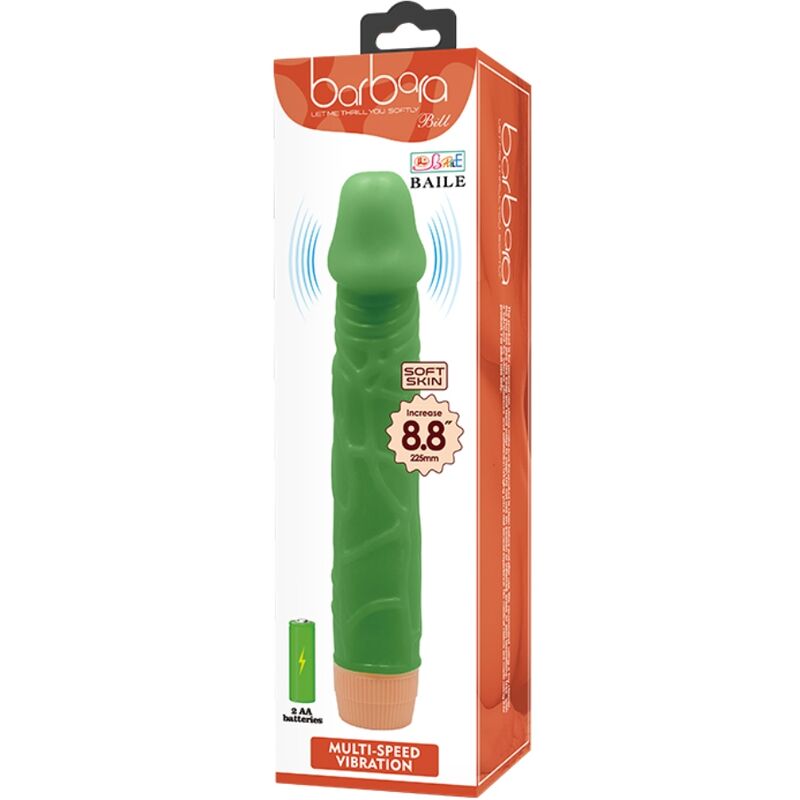BAILE - BILL VIBRATORE REALISTICO 22.5 CM VERDE