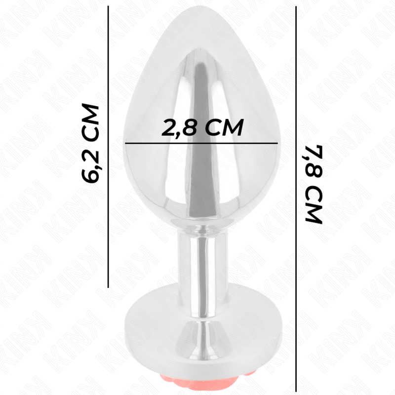 KINK - PLUG ANALE CON ROSA COLORE ROSSO TAGLIA S