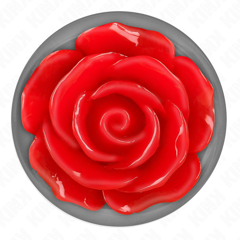 KINK - PLUG ANALE CON ROSA COLORE ROSSO TAGLIA S