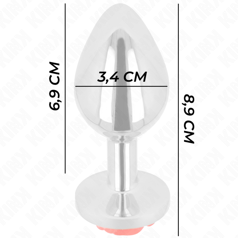 KINK - PLUG ANALE CON ROSA COLORE ROSSO TAGLIA M