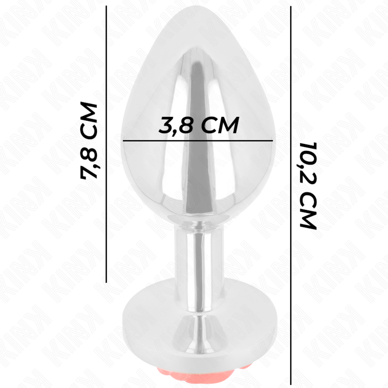 KINK - PLUG ANALE CON ROSA COLORE ROSSO TAGLIA L