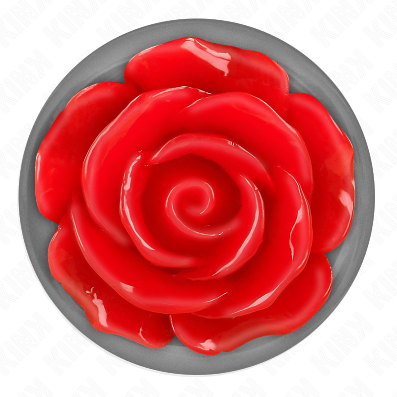 KINK - PLUG ANALE CON ROSA COLORE ROSSO TAGLIA L