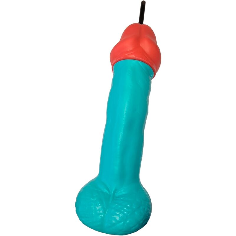 DIABLO PICANTE - BICCHIERE IN PLASTICA CON PENE BLU