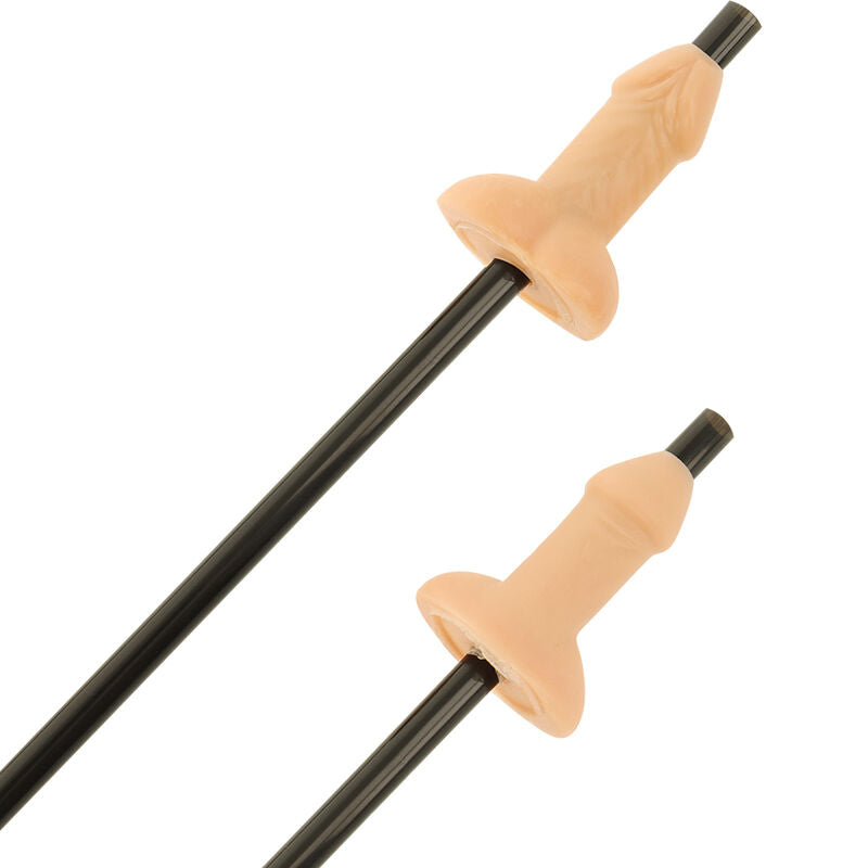 DIABLO PICANTE - SACCHETTO DA 10 CANNUCCE COLOR ROSA A FORMA DI PENE