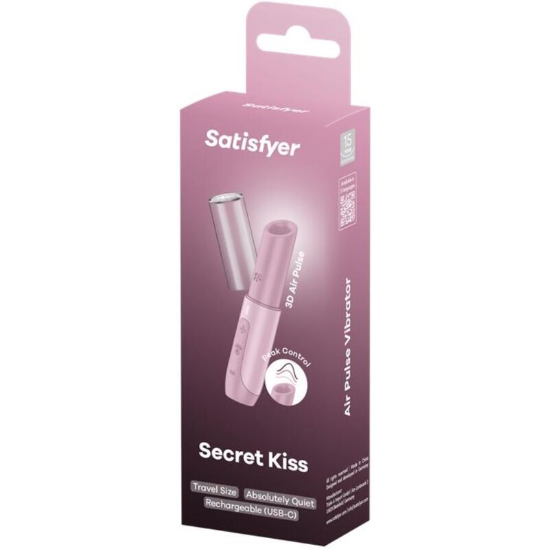 SATISFYER - SECRET KISS WAVE STIMOLATORE CLITORIDE AIR PULSE ROSA